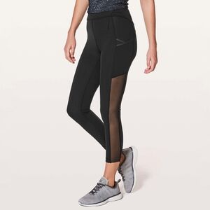 lululemon double day black mesh pocket tight